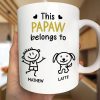 This Grandpa Belongs To Kid Stick Figures - Personalized Mug