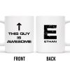 This Guy Is Awesome With Stylish Arrow And Initial - Personalized Custom Coffee Mug - BST119_MG