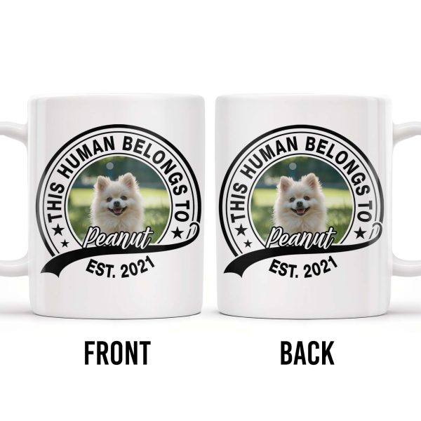 This Human Belongs To Customizable Pet - Personalized Custom Coffee Mug - DOG040_MG
