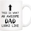 This Is What an Awesome Dad Looks Like Coffee Mug Funny Gift for Dad from Daughter Son Kids