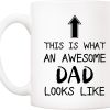 This Is What an Awesome Dad Looks Like Coffee Mug Funny Gift for Dad from Daughter Son Kids