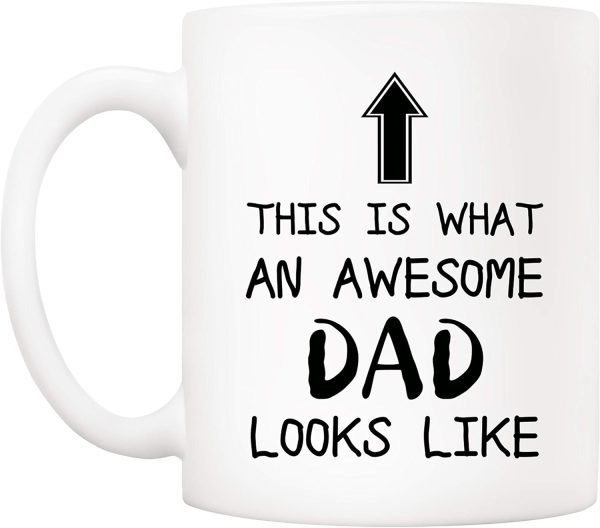 This Is What an Awesome Dad Looks Like Coffee Mug Funny Gift for Dad from Daughter Son Kids