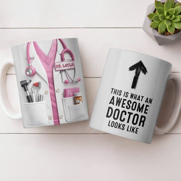 This Is What An Awesome Doctor Looks Like Stethoscope Design - Personalized Custom Coffee Mug - DOC097_MG