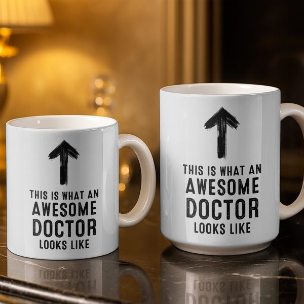 This Is What An Awesome Doctor Looks Like Stethoscope Design - Personalized Custom Coffee Mug - DOC097_MG