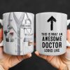 This Is What An Awesome Doctor Looks Like Stethoscope Design - Personalized Custom Coffee Mug - DOC097_MG