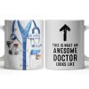 This Is What An Awesome Doctor Looks Like Stethoscope Design - Personalized Custom Coffee Mug - DOC097_MG