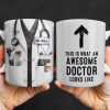 This Is What An Awesome Doctor Looks Like Stethoscope Design - Personalized Custom Coffee Mug - DOC097_MG