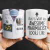 This Is What An Awesome Pharmacist Looks Like, Pharmacy Tools And Text - Personalized Custom Coffee Mug - GRAD308_MG