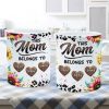 This Mom Belongs To Colorful Glitter Personalized Mug