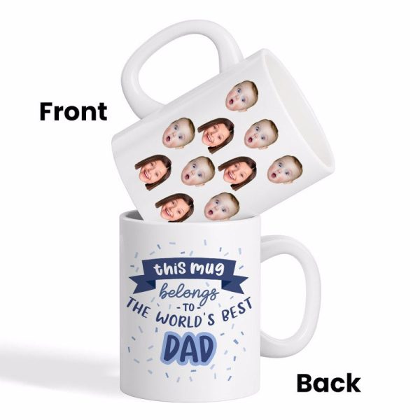 This Mug Belongs To The World Best Dad Baby Face Father's Day Gift Personalized Mug