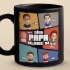 This Papa Belongs To - Family Personalized Custom Black Mug - Father's Day, Gift For Dad, Grandpa