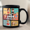 This Papa Grandpa Dad Belong To - Personalized Black Mug