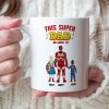 This Super Dad Is Belong To Kids Personalized Mug, Family Gift