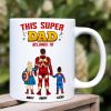 This Super Dad Is Belong To Kids Personalized Mug, Family Gift