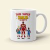 This Super Dad Is Belong To Kids Personalized Mug, Family Gift