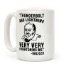 Thunderbolt and Lightning Very Very Frightening Me Galileo Parody Coffee Mug
