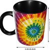 Tie Dye Coffee Mug Funny Ceramic Mug, Novelty Gift Idea for Friends Coworkers, Cool Coffee Cup for Home Office Kitchen Decor