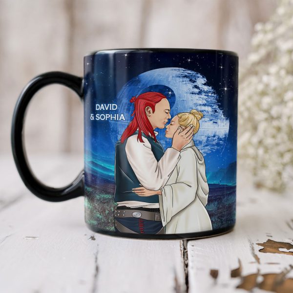 Til Death Star Do Us Part Personalized Galaxy Couple Mug, Gift For Couple