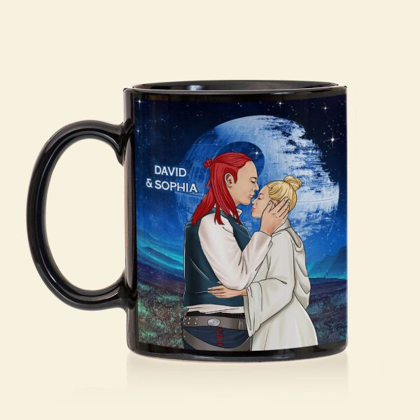 Til Death Star Do Us Part Personalized Galaxy Couple Mug, Gift For Couple