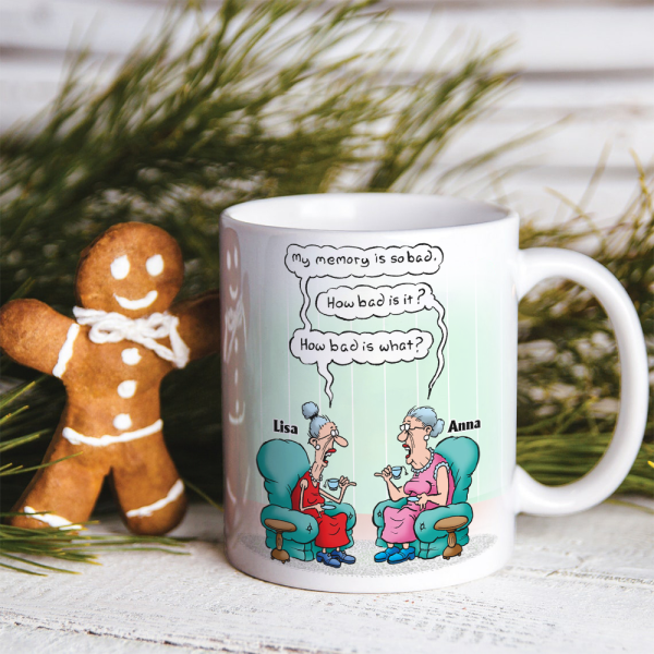 Till We're Old And Senile Then We'll Be New Friends, Personalized White Mug