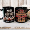 Till Your Unsolvable Murder Do Us Part, Couple Gift, Personalized Mug, Skull Couple Mug