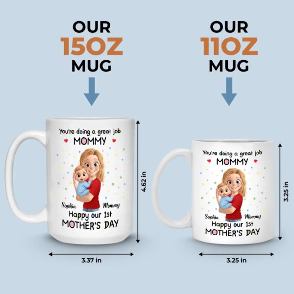 Tiny Arms, Endless Love - Family Personalized Custom Mug - Mother's Day, Baby Shower Gift, Gift For First Mom