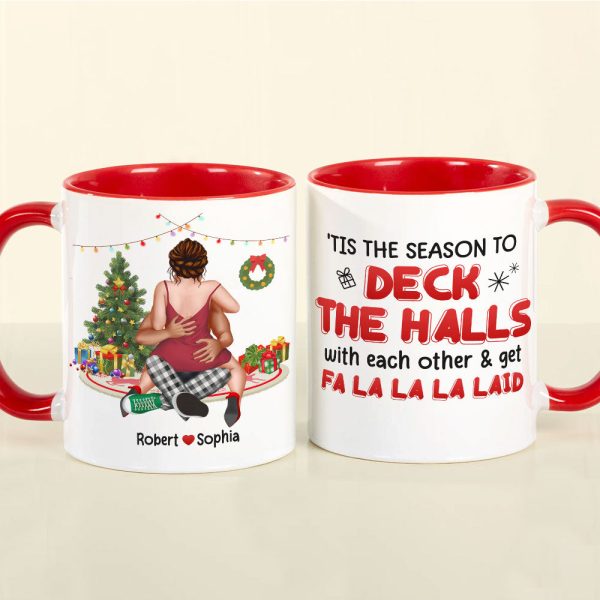 Tis The Season, Couple Gift, Personalized Mug, Funny Couple Mug, Christmas Gift