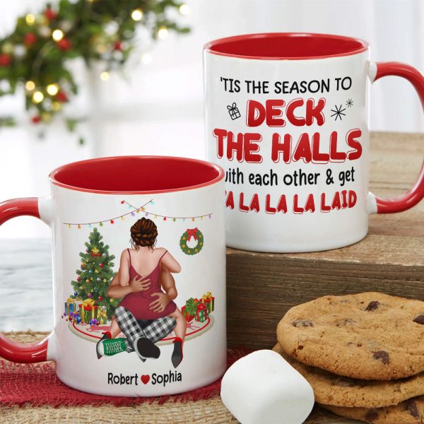 Tis The Season, Couple Gift, Personalized Mug, Funny Couple Mug, Christmas Gift