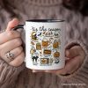 Tis the Season Retro Spooky Halloween Personalized Mug, Autumn Vibes Essentials Gift with Custom Name