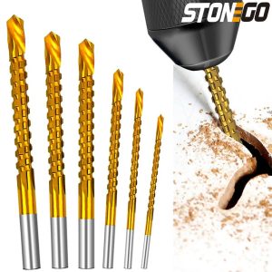 Titanium Coated Spiral Jagged Saw Drill Bit Set