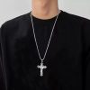 Titanium Steel Cross Pendant Necklace