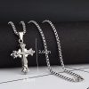 Titanium Steel Cross Pendant Necklace