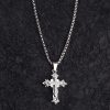 Titanium Steel Cross Pendant Necklace