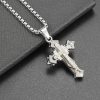 Titanium Steel Cross Pendant Necklace