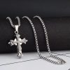 Titanium Steel Cross Pendant Necklace