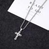 Titanium Steel Cross Pendant Necklace