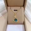 Titanium Steel Star Pendant Necklace in Gold Tone