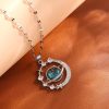 Titanium Steel Star Pendant Necklace in Gold Tone
