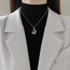 Titanium Steel Star Pendant Necklace in Gold Tone