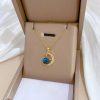 Titanium Steel Star Pendant Necklace in Gold Tone