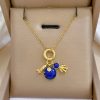 Titanium Steel Star Pendant Necklace in Gold Tone