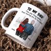 To Dad My Children Having You As Their Grandpa Fist Bump Personalized Mug, Gift For Dad