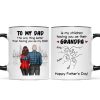 To Dad My Children Having You As Their Grandpa Fist Bump Personalized Mug, Gift For Dad