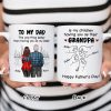 To Dad My Children Having You As Their Grandpa Fist Bump Personalized Mug, Gift For Dad