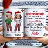 To My Badass Bestie, Thank You For Being My Unbiological Sister - Personalized Custom Coffee Mug - BST318_MG