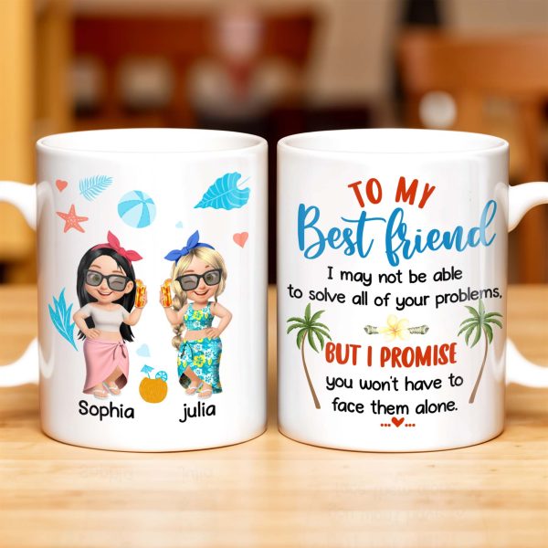 To My Best Friend, Tropical Friendship Promise - Personalized Custom Coffee Mug - BST183_MG