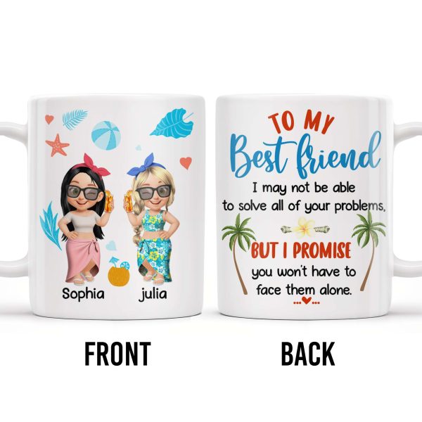 To My Best Friend, Tropical Friendship Promise - Personalized Custom Coffee Mug - BST183_MG