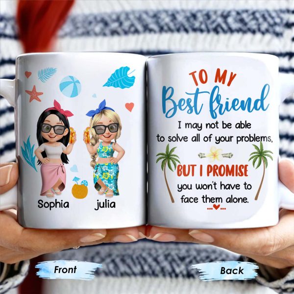 To My Best Friend, Tropical Friendship Promise - Personalized Custom Coffee Mug - BST183_MG