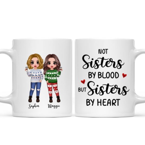 To My Bestie Christmas Standing Doll Besties In Snow Personalized Mug