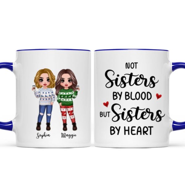 To My Bestie Christmas Standing Doll Besties In Snow Personalized Mug